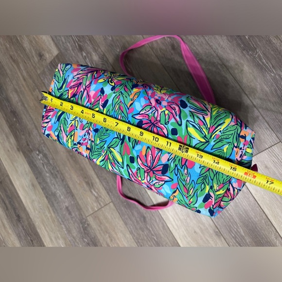 🛍️ Lily Pulitzer XL pink, blue insulated collapsible cooler tote bag - Picture 3 of 14